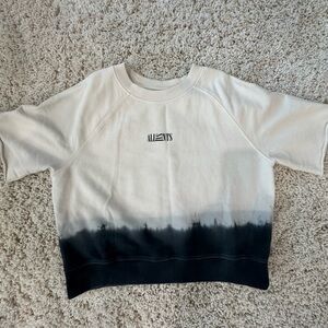 All Saints Woman White and Black Ombre Sweatshirt